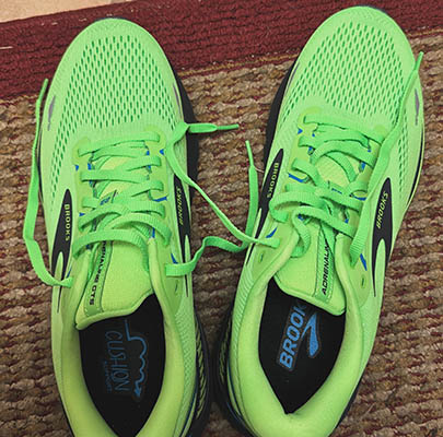 Green sneakers